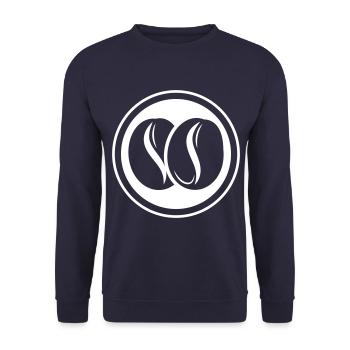 Kaffeebohne Symbol - Unisex Pullover - Navy - Vorne - Alina (178cm) & Michal (187cm)