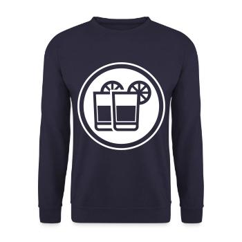 Cocktail Icon - Unisex Pullover - Navy - Vorne - Alina (178cm) & Michal (187cm)