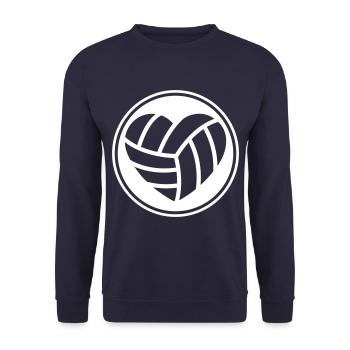 Cœur de volleyball - Sweat-shirt Unisexe - marine - Devant - Alina (178cm) & Michal (187cm)