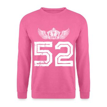 52 Couronne numérique - Sweat-shirt Unisexe - rose - Devant