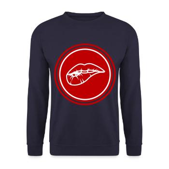 Lèvres - Sweat-shirt Unisexe - marine - Devant - Alina (178cm) & Michal (187cm)