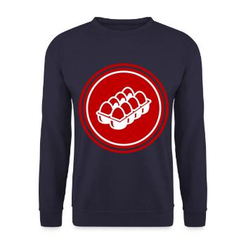Eier symbol - Unisex Pullover - Navy - Vorne - Alina (178cm) & Michal (187cm)