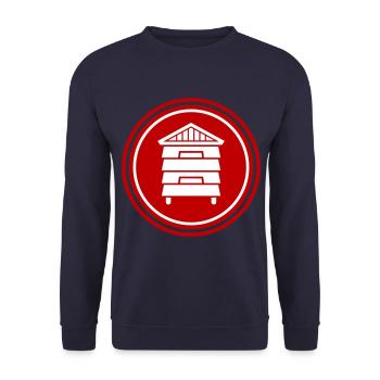 Honig Imker - Unisex Pullover - Navy - Vorne - Alina (178cm) & Michal (187cm)