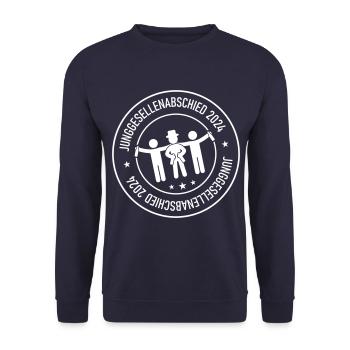 Junggesellenabschied 2024 - Unisex Pullover - Navy - Vorne - Alina (178cm) & Michal (187cm)