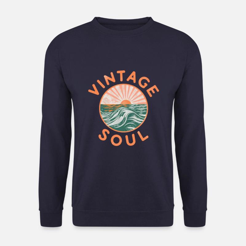 Aufschrift "Vintage Soul" - Unisex Pullover - Navy