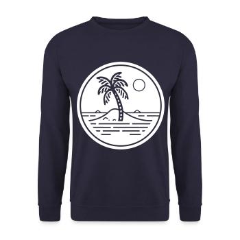 Palm Trees Symbol Beach Island - Unisex Sweatshirt - navy - Front - Alina (178cm) & Michal (187cm)