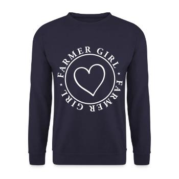 Fille de ferme - Sweat-shirt Unisexe - marine - Devant - Alina (178cm) & Michal (187cm)
