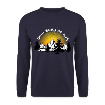 Dem Berg so nah - Unisex Pullover - Navy - Vorne - Alina (178cm) & Michal (187cm)