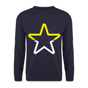 stern symbol star icon - Unisex Pullover - Navy - Vorne - Alina (178cm) & Michal (187cm)