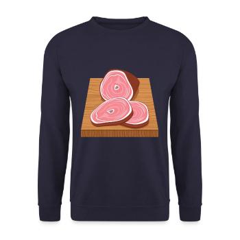 jambon - Sweat-shirt Unisexe - marine - Devant - Alina (178cm) & Michal (187cm)