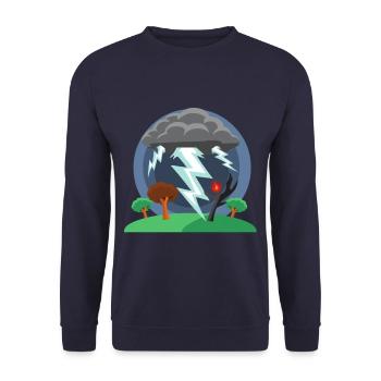 Schlechtes Wetter - Unisex Pullover - Navy - Vorne - Alina (178cm) & Michal (187cm)