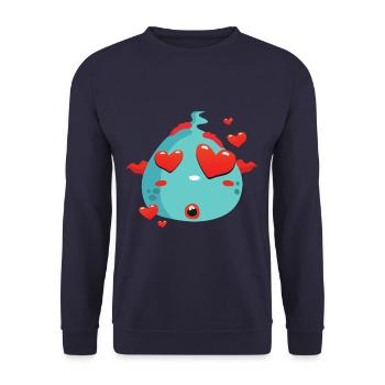 Blauer Klumpen - Unisex Pullover - Navy - Vorne - Alina (178cm) & Michal (187cm)