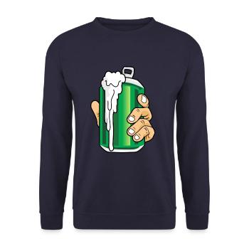 Bière - bière en conserve Prost - Sweat-shirt Unisexe - marine - Devant - Alina (178cm) & Michal (187cm)