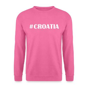 #CROATIA Croatie #Kroatien #Srce - Sweat-shirt Unisexe - rose - Devant