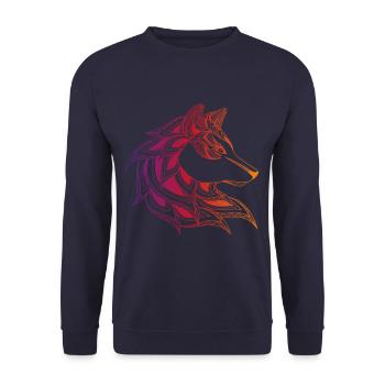 Wolf - Sweat-shirt Unisexe - marine - Devant - Alina (178cm) & Michal (187cm)