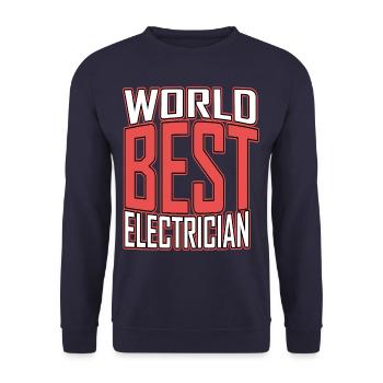 Électricien professionnel cadeau - Sweat-shirt Unisexe - marine - Devant - Alina (178cm) & Michal (187cm)