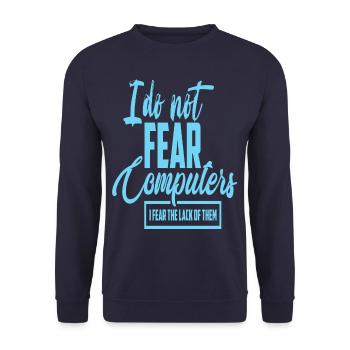 Ordinateur ordinateur ordinateur ordinateur proverbe Freak suchti - Sweat-shirt Unisexe - marine - Devant - Alina (178cm) & Michal (187cm)