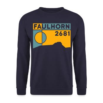 Faulhorn Hiking Hiking Tobogganing Grindelwald - Unisex Sweatshirt - navy - Front - Alina (178cm) & Michal (187cm)