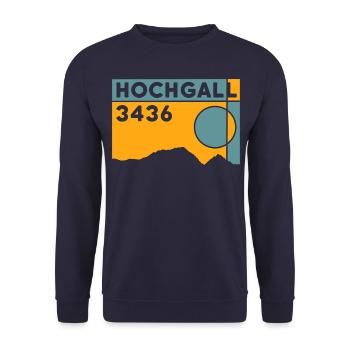 Hochgall Hohe Tauern Skitour Bergtour Berg Wandern - Unisex Pullover - Navy - Vorne - Alina (178cm) & Michal (187cm)