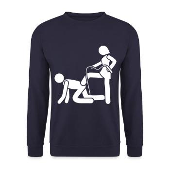 Ehepaar Brautpaar Peitsche Hochzeit - Unisex Pullover - Navy - Vorne - Alina (178cm) & Michal (187cm)