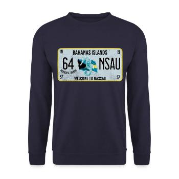 Welcome to Nassau Bahamas - Unisex Sweatshirt - navy - Front - Alina (178cm) & Michal (187cm)