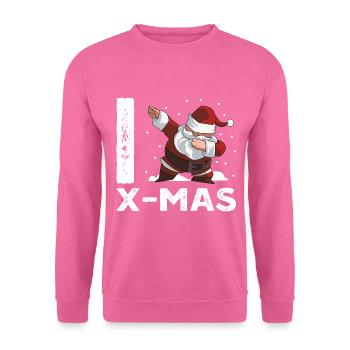 Ich liebe Weihnachten Dabbing Weihnachtsmann - Unisex Pullover - Pink - Vorne