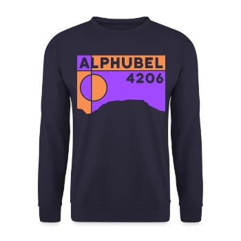 Alphubel Saas Fee Bergtour Berführer Besteigung - Unisex Pullover - Navy - Vorne - Alina (178cm) & Michal (187cm)