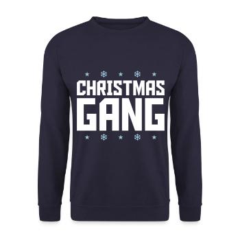 Christmas gang crew fête noël - Sweat-shirt Unisexe - marine - Devant - Alina (178cm) & Michal (187cm)
