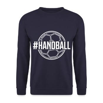 handball hashtag team - Unisex Pullover - Navy - Vorne - Alina (178cm) & Michal (187cm)