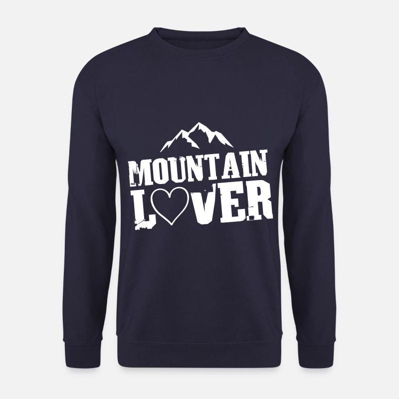 Mountain lover berge herz - Unisex Pullover - Navy