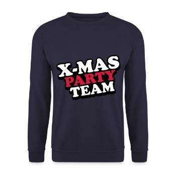 xmas party team christmas - Unisex Sweatshirt - navy - Front - Alina (178cm) & Michal (187cm)