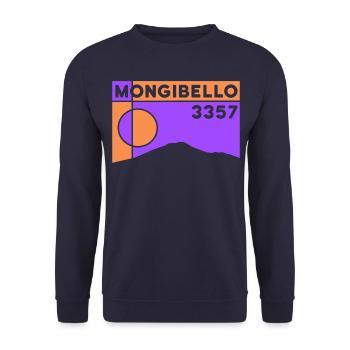 Etna Etna Mongibello volcano mountain Sicily souvenir - Unisex Sweatshirt - navy - Front - Alina (178cm) & Michal (187cm)