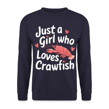 Homards, crabes, crevettes, fruits de mer - Sweat-shirt Unisexe - marine - Devant - Alina (178cm) & Michal (187cm)