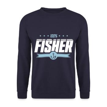 fisher 100% - Unisex Pullover - Navy - Vorne - Alina (178cm) & Michal (187cm)