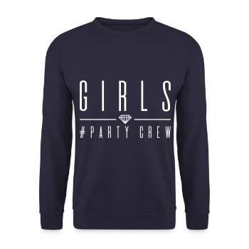 équipage de fête de filles - Sweat-shirt Unisexe - marine - Devant - Alina (178cm) & Michal (187cm)