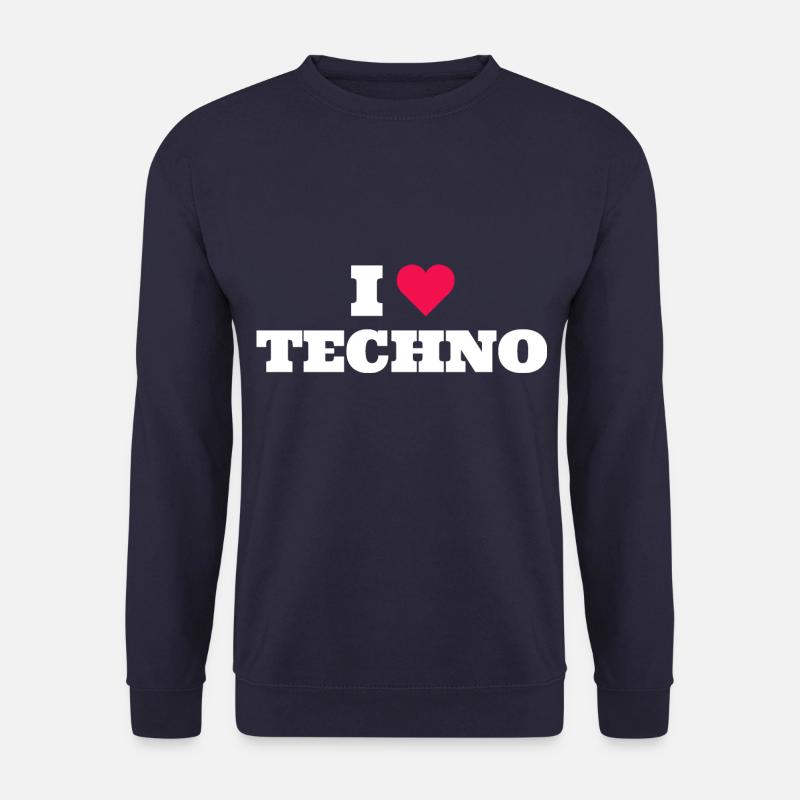 I Love Techno - Unisex Pullover - Navy