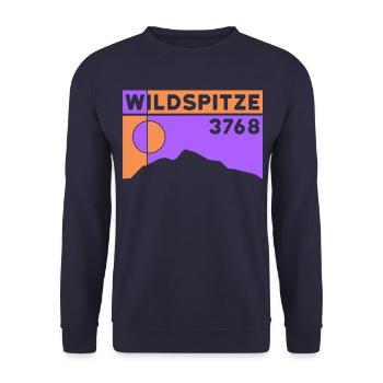 Wildspitze ski tour high tour normal route hike - Unisex Sweatshirt - navy - Front - Alina (178cm) & Michal (187cm)