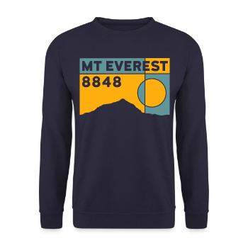 Mount Everest Base Camp Nepal Trekking Souvenir - Unisex Sweatshirt - navy - Front - Alina (178cm) & Michal (187cm)