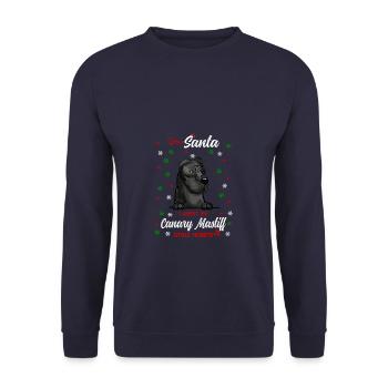 Kanarischer Mastiff Hund Weihnachten Hunderasse - Unisex Pullover - Navy - Vorne - Alina (178cm) & Michal (187cm)