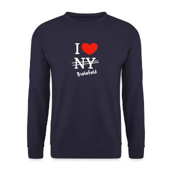 J'adore Bielefeld - J'adore Bielefeld - Sweat-shirt Unisexe - marine - Devant - Alina (178cm) & Michal (187cm)