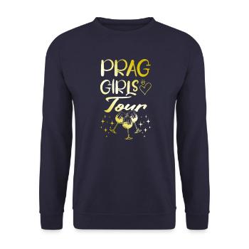 Prag Girls Tour Gold - Unisex Pullover - Navy - Vorne - Alina (178cm) & Michal (187cm)