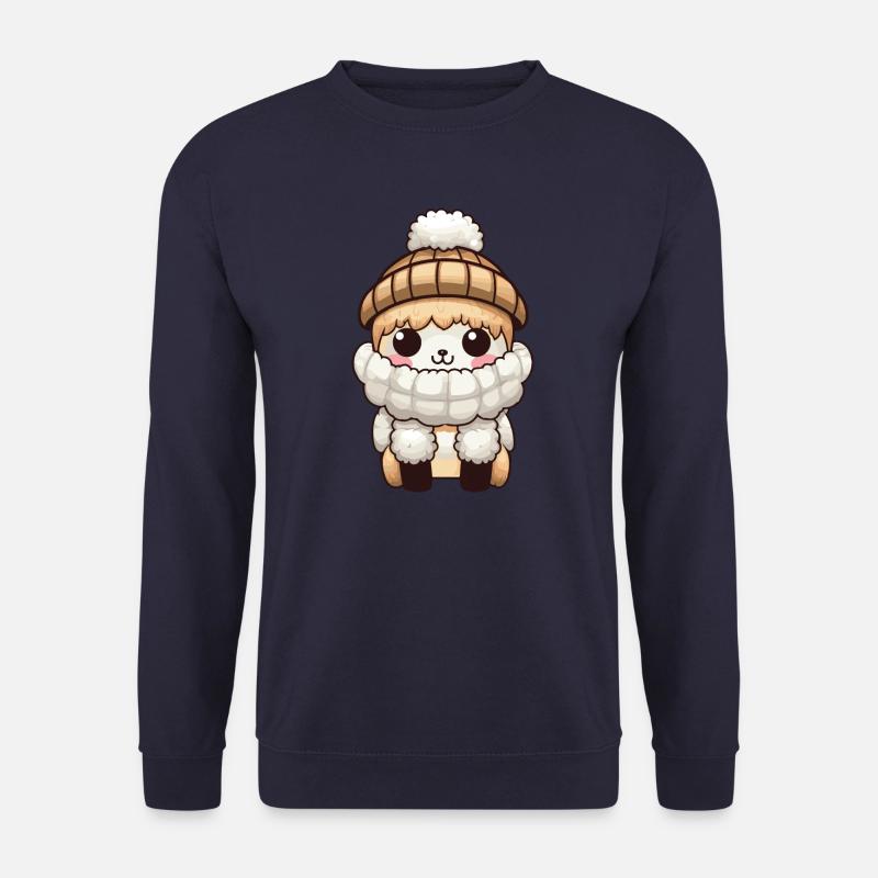 Alpaca Winter Llama Comic Cute - Unisex Sweatshirt - navy