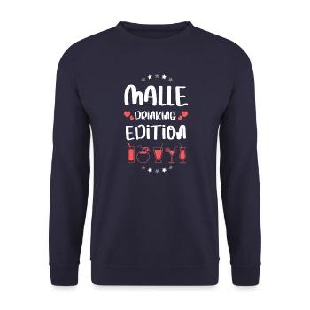 Malle Drinking Team - Unisex Pullover - Navy - Vorne - Alina (178cm) & Michal (187cm)
