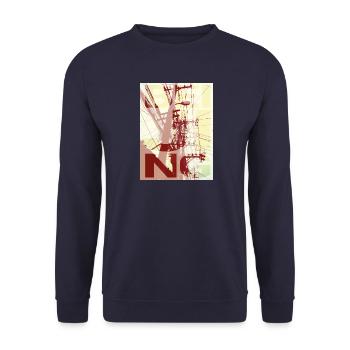 beijing city shirt - Unisex Sweatshirt - navy - Front - Alina (178cm) & Michal (187cm)