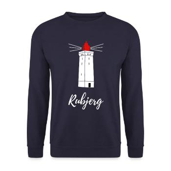 Lighthouse Rubjerg Denmark - Unisex Sweatshirt - navy - Front - Alina (178cm) & Michal (187cm)