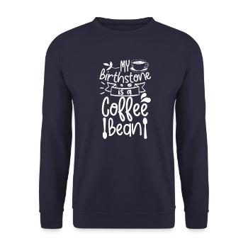 Kaffee Sarkasmus Freunde Glück Freude Cappuccino - Unisex Pullover - Navy - Vorne - Alina (178cm) & Michal (187cm)