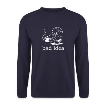 Light bulb bad idea - Unisex Sweatshirt - navy - Front - Alina (178cm) & Michal (187cm)