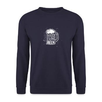 Les bonnes personnes boivent de la bonne bière - Sweat-shirt Unisexe - marine - Devant - Alina (178cm) & Michal (187cm)
