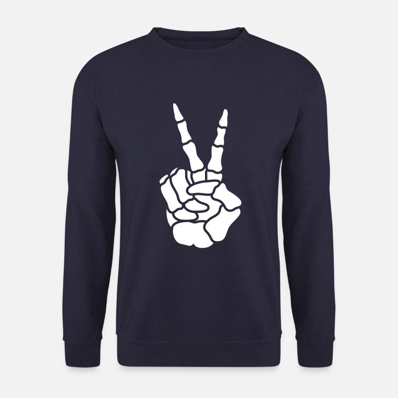 Hand frieden skelett - Unisex Pullover - Navy