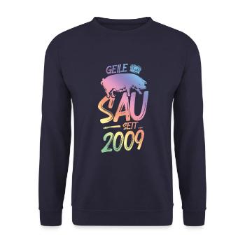 2009 Geile Sau - Unisex Pullover - Navy - Vorne - Alina (178cm) & Michal (187cm)